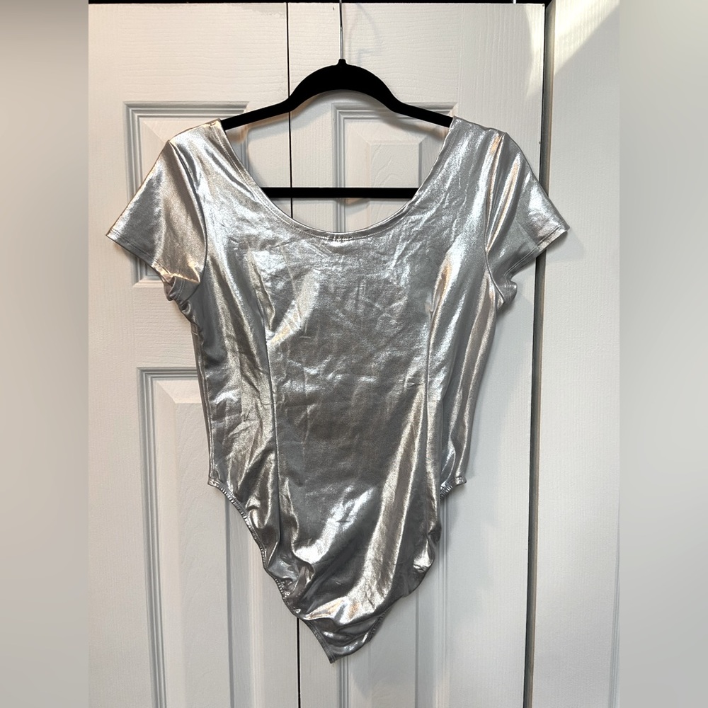 Silver Metallic Bodysuit